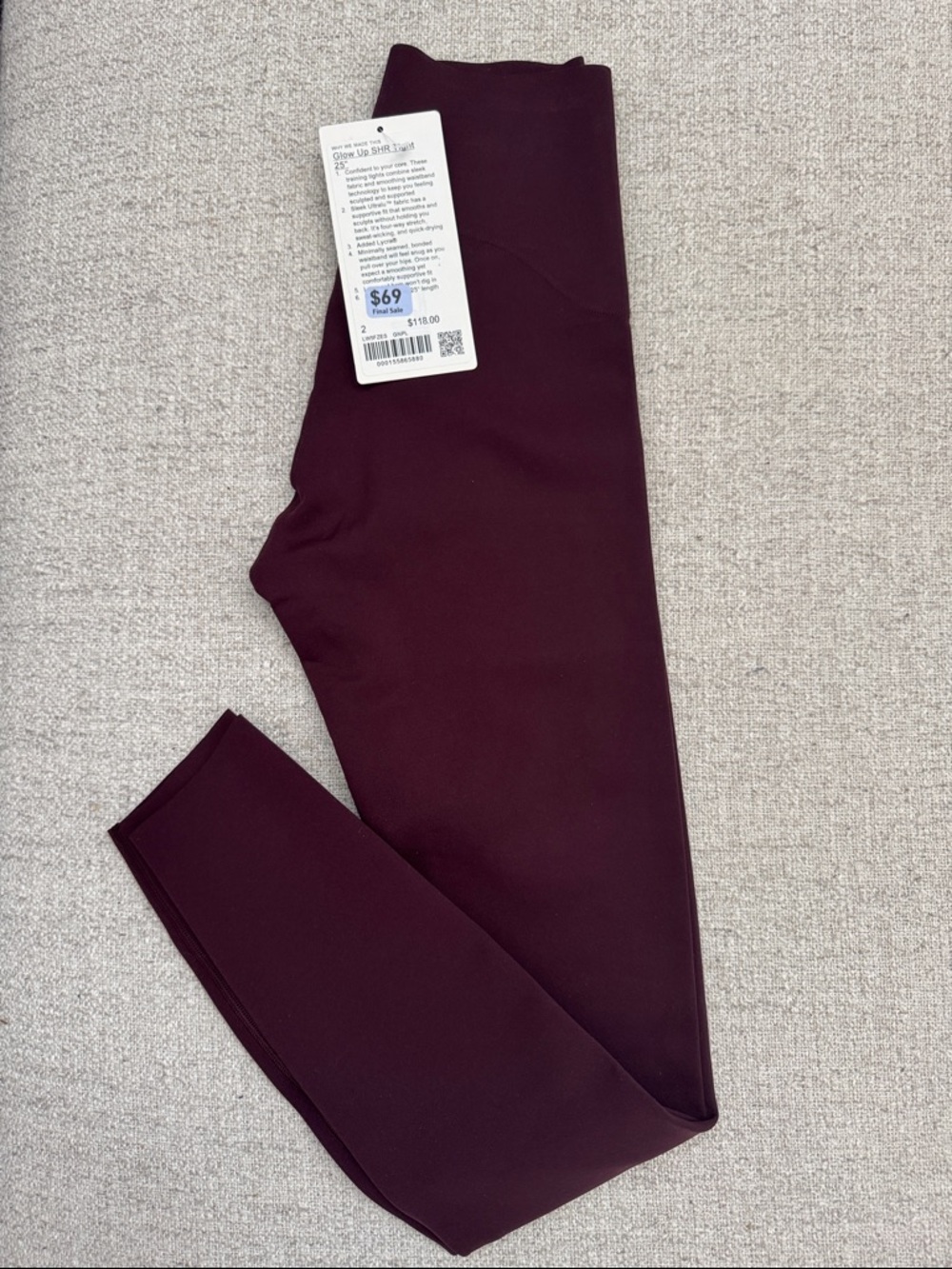 lululemon athletica Glow Up SHR 25” Goodnight Plum